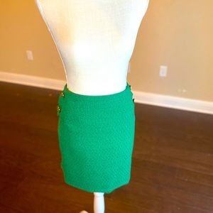 Green Tweed Skirt